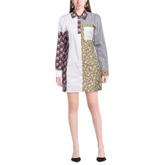 NWT No. 9 by Alexander McQueen Shirtdress Sz XS | Floral Colorful Designer‎ - Picture 1 of 16